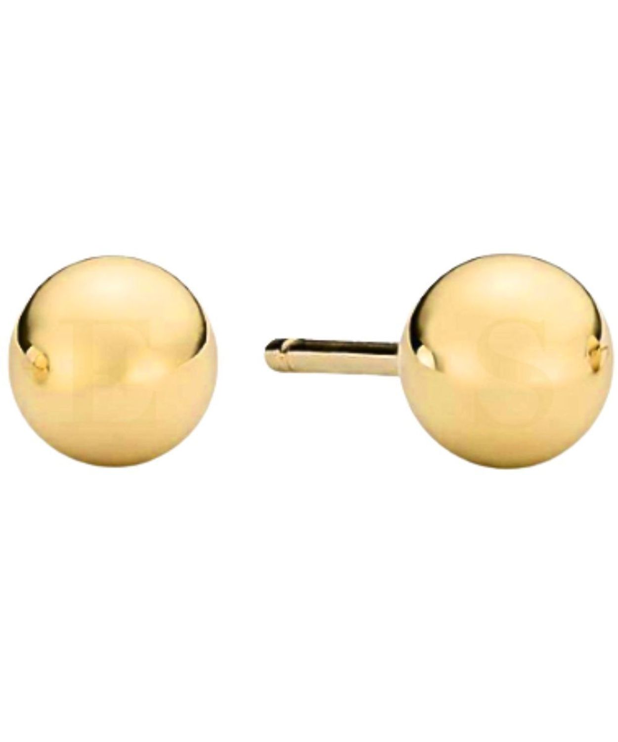 Złote kolczyki kulki 5 mm 333 – unisex, klasyczne sztyfty.jpg